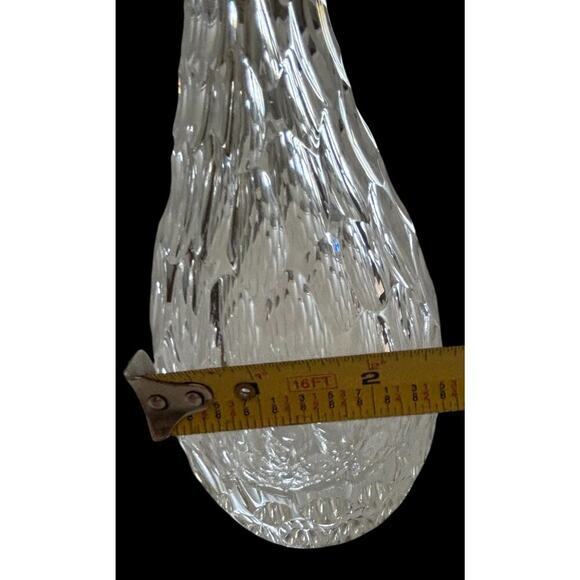 Josef Svarc Teardrop Bohemia Glass Crystal Faceted Mid Century Sculpture Signed - Picture 5 of 8